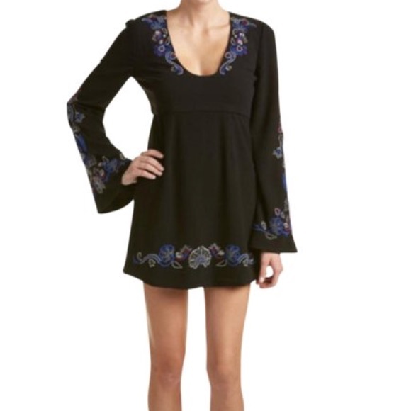 Free People Dresses & Skirts - Free People Embroidered Folk Mini Dress, NWT